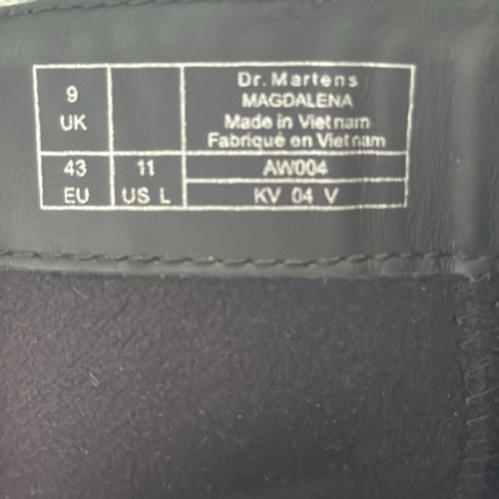 Dr. Martens Black Leather Magdalena Heeled Boots with Chunky Sole - Picture 11 of 11